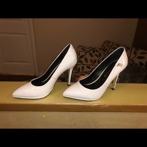 White wedding shoes